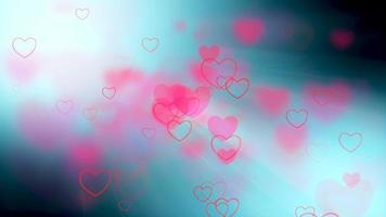 Pink Flying Hearts Background video