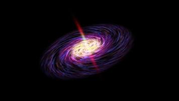 Loop rotating spiral galaxy with center black hole video