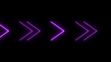 Neon Arrows on A Black Background