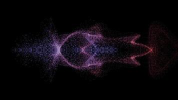 boucle de vague de particules numériques arc-en-ciel abstrait video