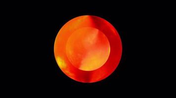 Loop red orange fire energy magical orb sphere video