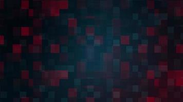 Red blue geometric squares mosaic tech loop motion video