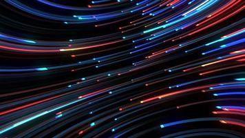 vliegende kleurrijke gloeiende laser neon lijnen lus animatie video