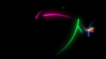 neonpilar rörelse räknar ner siffror