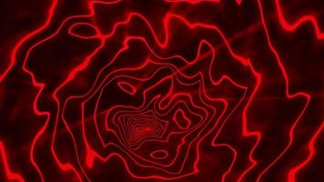 Loop glow red energy hypnosis visual illusion background video