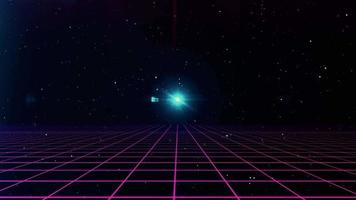 Futuristic Grid Sci-Fi Background  video