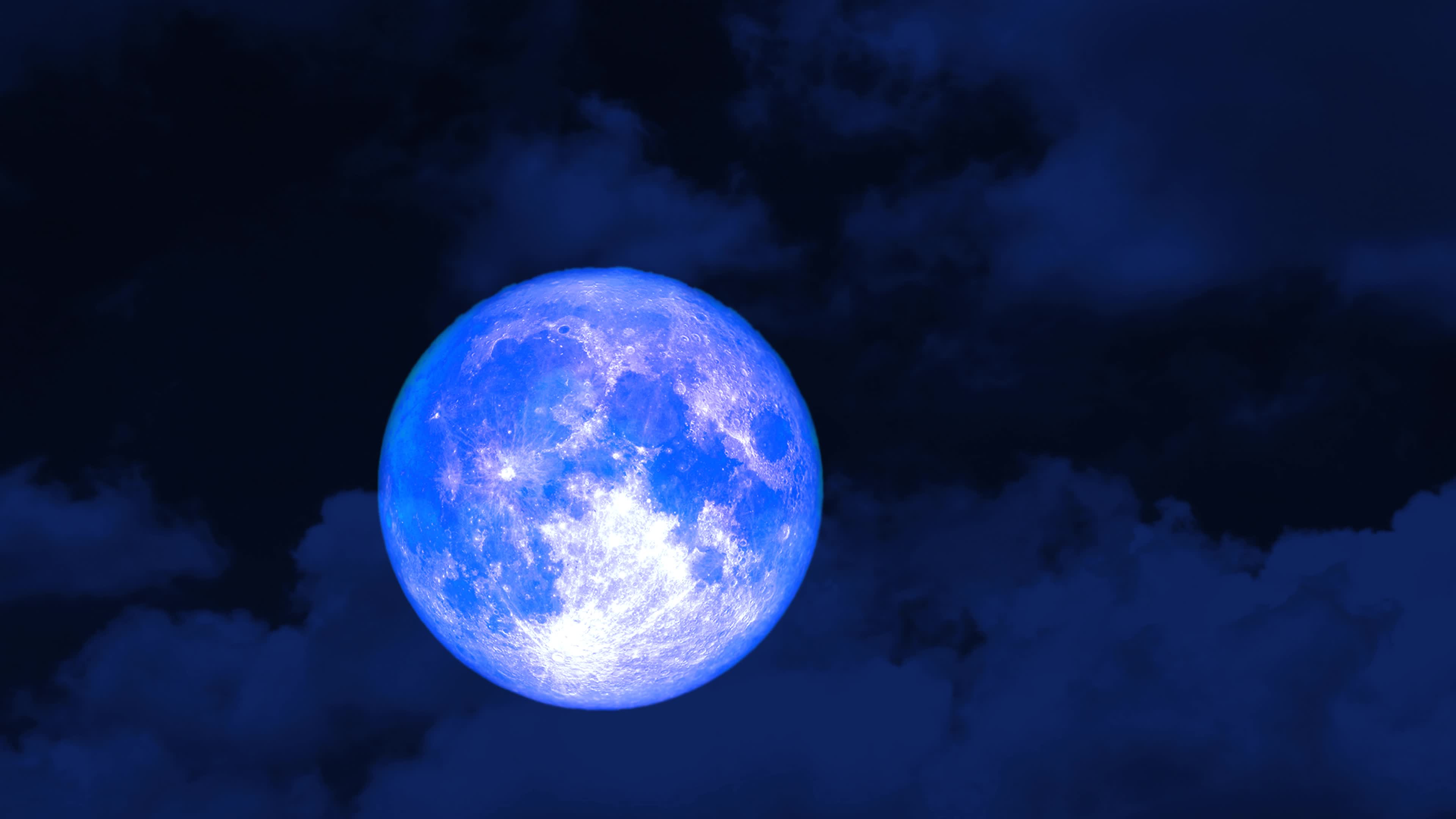 Blue Moon Stock Video Footage for Free Download