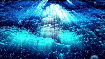 bulles et vagues de l'océan sous-marin video