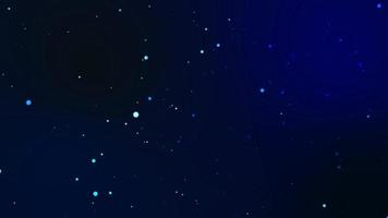 Blur and Bokeh Abstract Motion Glittering Particles and Dark Blue Background video