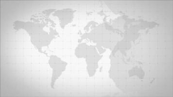 lichtgrijze wereldkaart achtergrond video