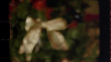 Super 8 - Out of focus Christmas tree video