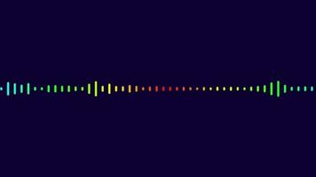 gráfico colorido de espectro de áudio digital video