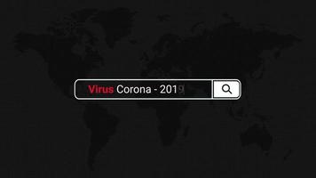 concepto en línea del motor de búsqueda de virus corona-2019.