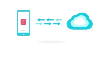 Technologie zum Laden von Daten in die Cloud. video