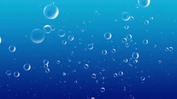 Abstract blue bubble background video