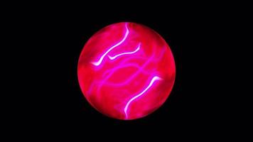 esfera de plasma de energia elétrica rosa-roxa video