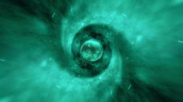 Abstract Cloudy Turquoise-Green Storm Tunnel  video
