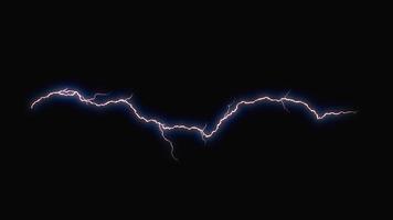 Lightning on a Black Background. video