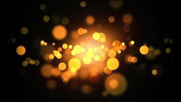 Blurred Gold Bokeh Lights with Flare video