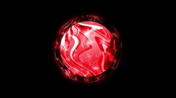 esfera de energia vermelha mágica abstrata