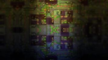 fondo de video de placa de circuito de computadora
