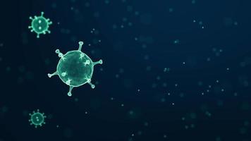 Virus cells flowing viral disease outbreak concept. video