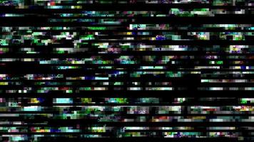 flimrande rader av kaotisk digital statisk video