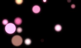 il bokeh del cerchio giallo rosa chiaro accende il fondo video