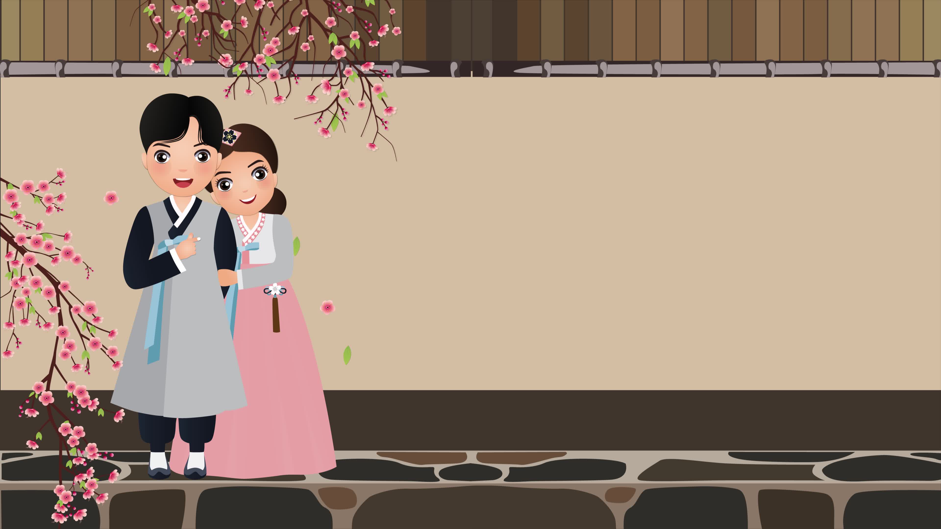 Wedding Cartoon Stock Video Footage for Free Download