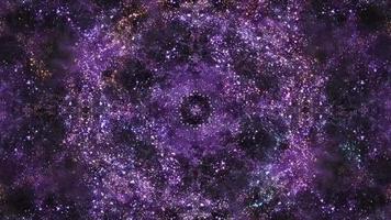 Kaléidoscope de voyage spatial multidimensionnel violet video