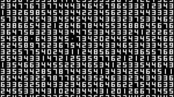 A Data Screen Of Numbers video