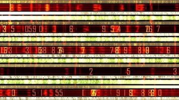 Futuristic Data Ticker With Rows Of Numbers And Light Effects video