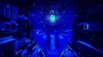 AI Brain Tunnel Digital Background