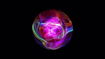 Sci-fi colorful magic futuristic plasma glass ball loop video