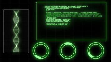 interfaz de usuario del panel hud para cyber futuristic medical video