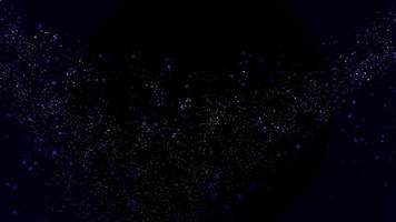 funkelnde magische Teilchen 4k blauer Glamourhintergrund video