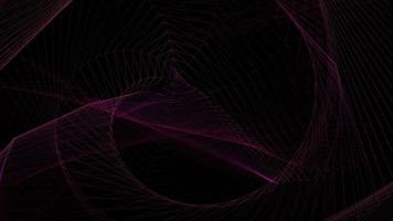 Fondo de transformación fractal de malla de alambre abstracto rosa 3d