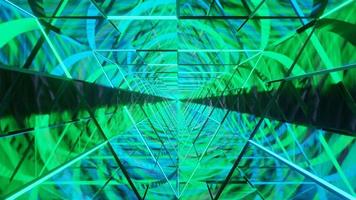 Green and Blue Wireframe Neon Lines DJ Loop Background video