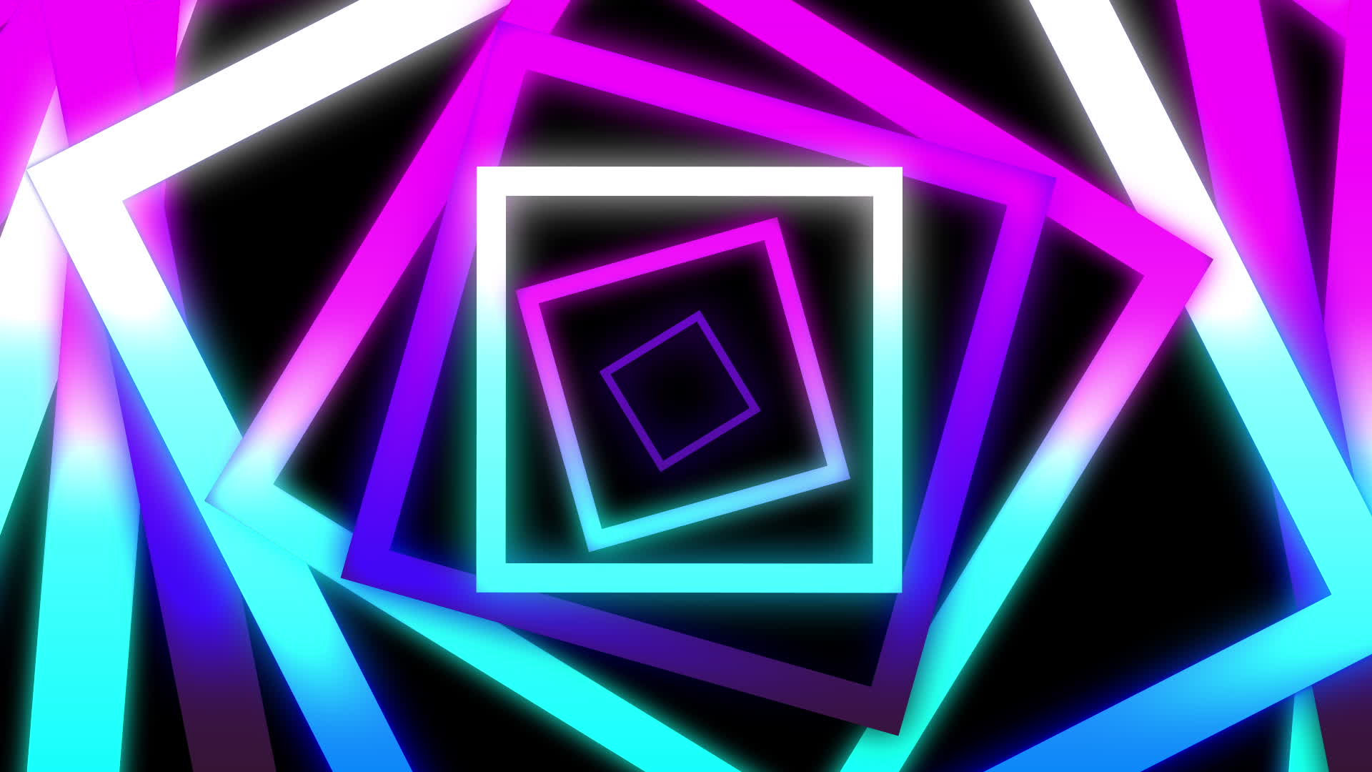 Glowing square abstract background with digital element moving effect