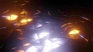 Triangle Wireframe Reflection Wave Animation video