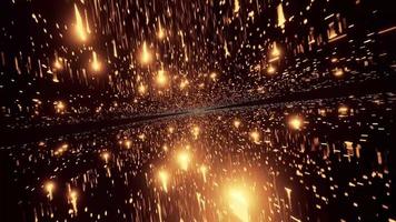 Golden 4k Outer Space Cgi Animation Background  video