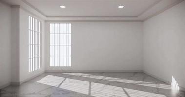 White Empty Room with Sun Light Windows Animation video