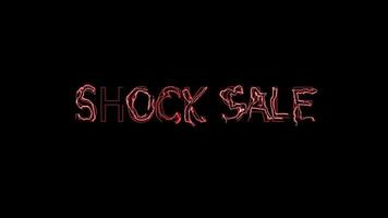 Animation of The Words Shock Sale 