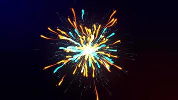 explosion de particules multicolores video