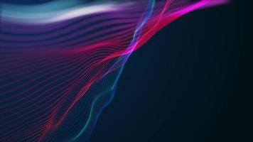 Abstract gradient wavy plexus background, 4k video