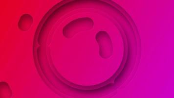 Fondo de círculo rojo-rosa degradado abstracto video