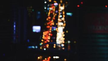 sfocatura luci sulla strada a bangkok video