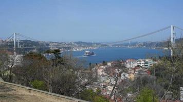 Bosporusbrücke und Fatih Sultan Mehmet Brücke video