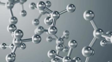 estrutura da molécula, formação médica científica, renderização em 3D 4k