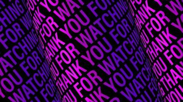 Thank You For Watching 3D Loop Violet color video
